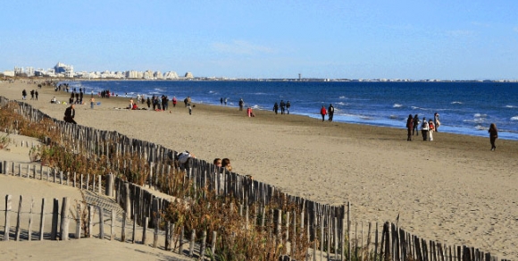 Balade d'hiver sur la plage de Palavas-les-Flots - Hérault, le Languedoc © JM. Lallemand
